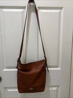 Coach Brown Pebbled Leather Shoulder Bag